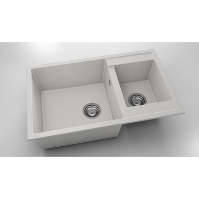 FAT Мивка Vanguard 233, Fat Granite, 1001 бял, с включен сифон