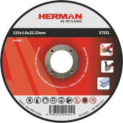 HERMAN Rezný kotúč na oceľ 125x1,0x22,23 mm AS-30 Classic