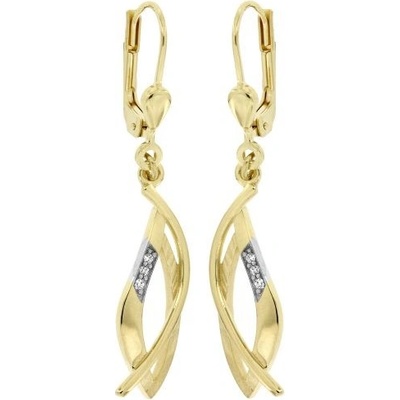 Zlatnictví U Kostela dámské visací náušnice se zirkony 347