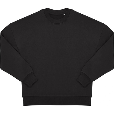 B&C mikina Influence Crew, těžká oversize unisex COT01IC0100200 black