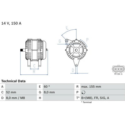 generátor BOSCH 0 986 081 140