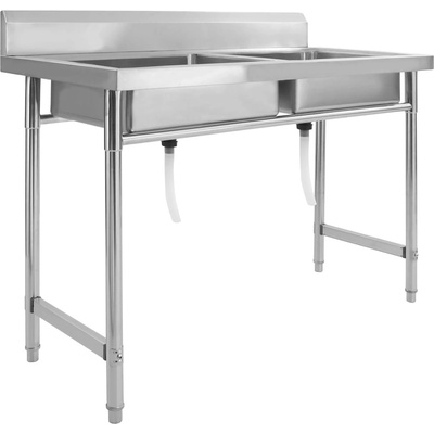 zahrada-XL Kuchyňský dřez dvojitý nerezová ocel