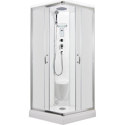 ARTTEC SMARAGD 90 x 90 cm - Parní sprchový box model 8 chinchilla sklo - PAN01289