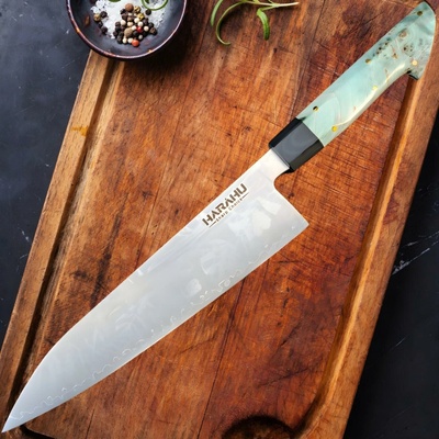 Damaškový kuchynský nôž SM 39205 Big Chef/Zelená 23 cm