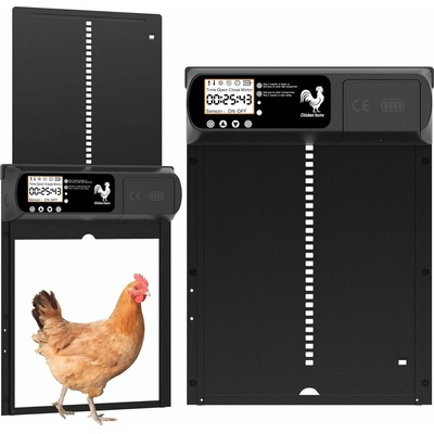 eVatmaster Automatická dvířka do kurniku světelný senzor, časovač, manuální yoarmyt | černý