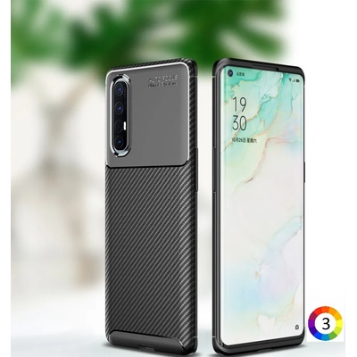 OPPO Reno3 Pro Удароустойчив Carbon Fiber Калъф и Протектор