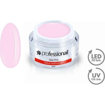 Professionail Farebný LED UV gél Silky pink 5 ml