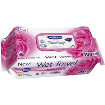 Fresh Air vlhčené ubrousky Roses,růže 100 ks
