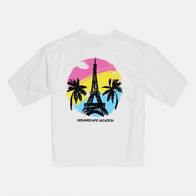 Rose London Тениска Rose London Dreamscape T-shirt - Off White