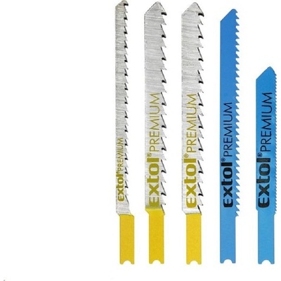Extol Plátky do přímočaré pily-mix, sada 5ks, úchyt UNIVERSAL, Bi-metal, HSS, HCS, EXTOL PREMIUM