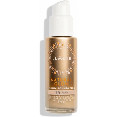 Lumene Natural Glow rozjasňující make-up pro přirozený vzhled SPF20 1,5 Fair 30 ml