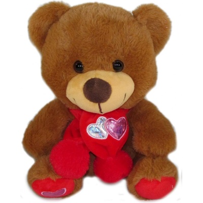 Vizopol Medvídek se srdíčkovou šálou 25 cm