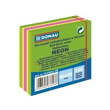 DONAU Bloček Donau neónový 50x50mm 250l zelený
