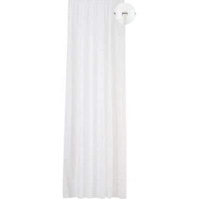 Záves Voile ťažko vznietiteľný uni biely 400x245 cm