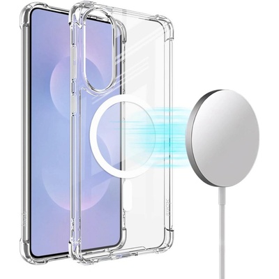 Samsung Galaxy S25 Edge IMAK Силиконов Калъф Candy Series TPU +PC/Clear MagSafe и Протектор