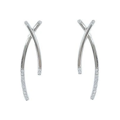 Infinitysilver stříbrné náušnice křížené L4361110