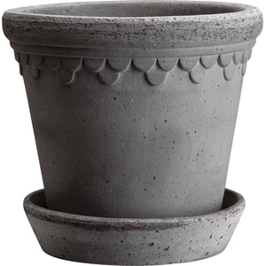 Bergs Potter Саксия Københavner с поставка 30 см сива (KG30S)