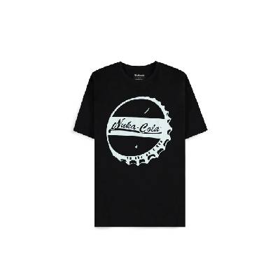 Fallout 4 Fallout - Black Nuka-Cola - Men's Short Sleeved T-shirt Velikost: M, Barva: Black