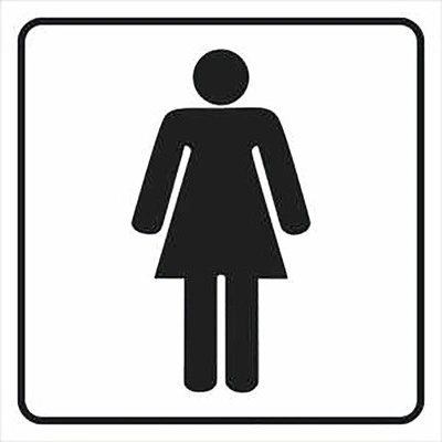 Fólie inverzní/transparentní - WC Ženy (80x80 mm)