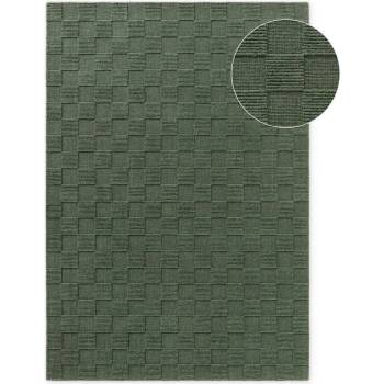 Villeroy&Boch Тъмнозелен ръчно изработен вълнен килим 120x170 cm Scala - Villeroy&Boch (106268-120x170)