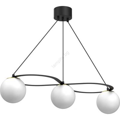 Пендел BALLO 3xE27/15W/230V черен/бял (LU5671)