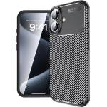 Techsuit Калъф за iPhone 16 - CarbonFiber - Черен (KF2331987)