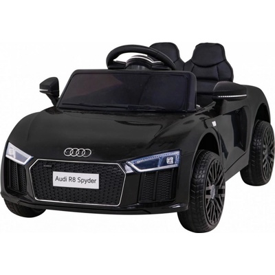 Audi R8 baterie pro děti + dálkové ovládání + EVA + pomalý start + MP3 LED černá
