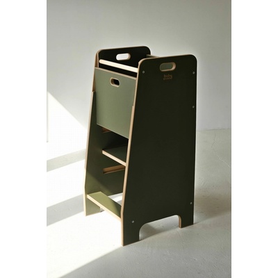 BabyWood Učiaca veža Kitchen Helper comfort safe olive