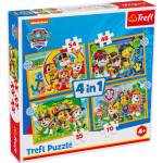 Trefl Пъзел Trefl 4 в 1 - Ваканцията на Пес Патрул (34395) - baby