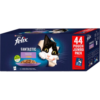 Felix FANTASTIC hovězí/kuřecí/losos/tuňák v želé 44x85 g