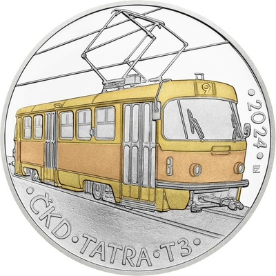 Česká mincovna Stříbrná mince 500 Kč Tramvaj ČKD Tatra T3 2024 Proof 25 g – Zboží Dáma