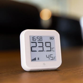 Shelly Смарт Wi-Fi сензор с дисплей за температура и влажност Shelly H&T Gen3, бял