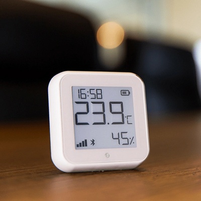 Shelly Смарт Wi-Fi сензор с дисплей за температура и влажност Shelly H&T Gen3, бял