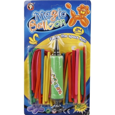 YG Sport Balónky modelovací set 24ks s pumpičkou na kartě