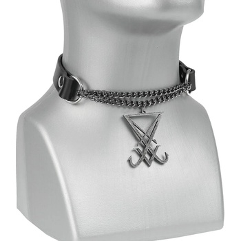 Image 1 of Leather & steel fashion Чокър Luciferi - LSF9 22