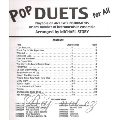 POP DUETS FOR ALL Revised and Updated level 1-4 // percussion