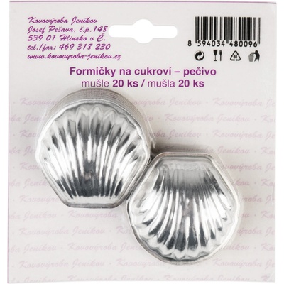 Jeníkov Formičky na cukroví Mušlička 20ks 4,5cm – Zboží Mobilmania