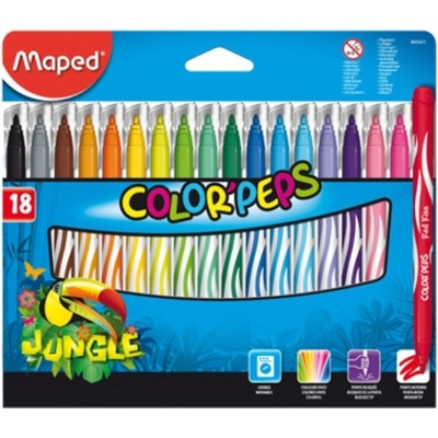Maped Флумастери MAPED Color Peps Jungle 18 цв
