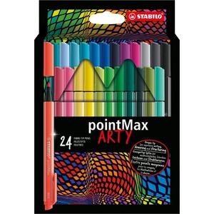 STABILO Комплект флумастери, Stabilo, pointMax Arty ST488/24-2-20, 24 цвята (ST488/24-2-20)