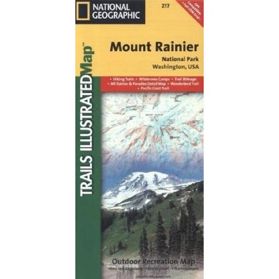 National Geographic Trails Illustrated Map Mount Rainier National Park, Washington, USA