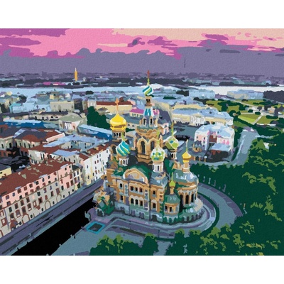 zuty Malování Podle Čísel Saint-Petersburg A Okolí 40 x 50 Cm Plátno Rám