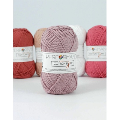 Performance Bavlněná příze Cotton Eight 1170 - růžová 50g 175m