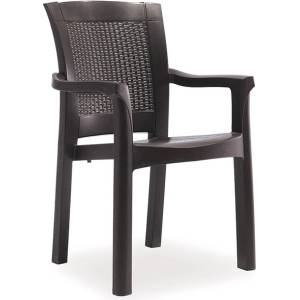 Mira-N Стол novussi с подлакътник roma rattan КАФЯВ (0142316)