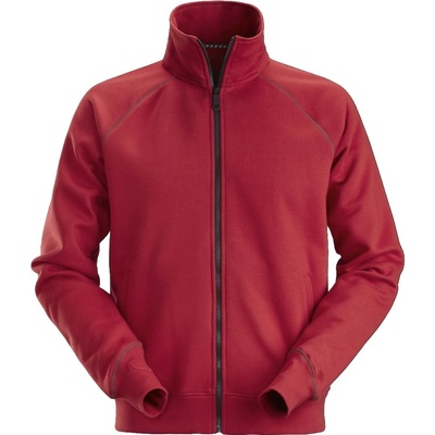 Snickers Workwear mikina na zip červená