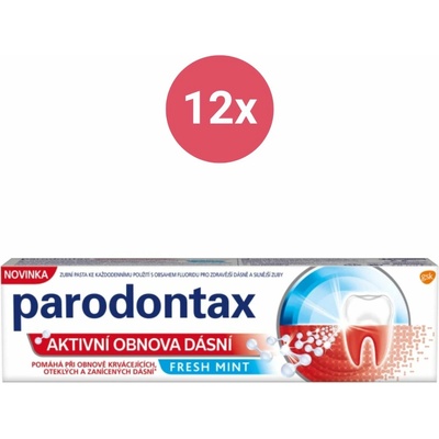 Parodontax Aktívna obnova ďasien fresh mint 12 x 75 ml