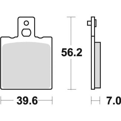 Brzdové destičky, BRAKING (semi-metalická směs SM1) 2 ks v balení BRAKING M501-100