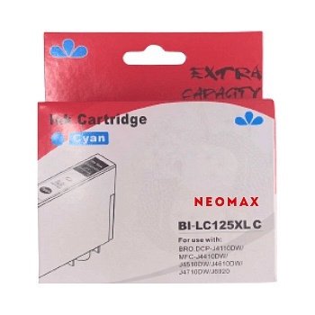 Compatible ГЛАВА ЗА BROTHER DCP J4110DW/MFC J4410DW/MFC J4510DW/J4610DW/J4710DW - Cyan - LC125XLC - P№ BI-LC125XLC - NEOMAX (BI-LC125XLC)