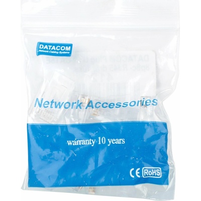 DATACOM Konektor RJ45 UTP 8p8c Cat5e 10ks (drát), 4121 – Sleviste.cz