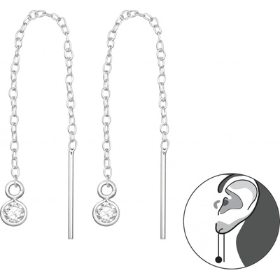 Majya stříbrné náušnice LILLY 10697