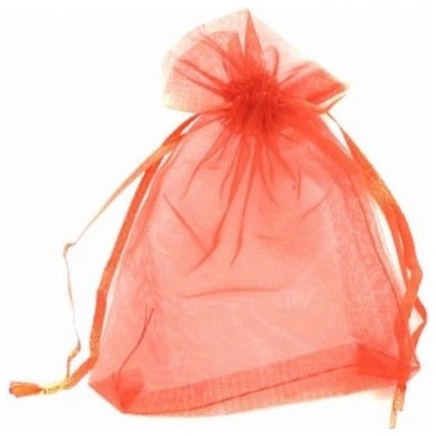 Dárkový sáček organza 9x12cm červený (pytlík z organzy - červená)